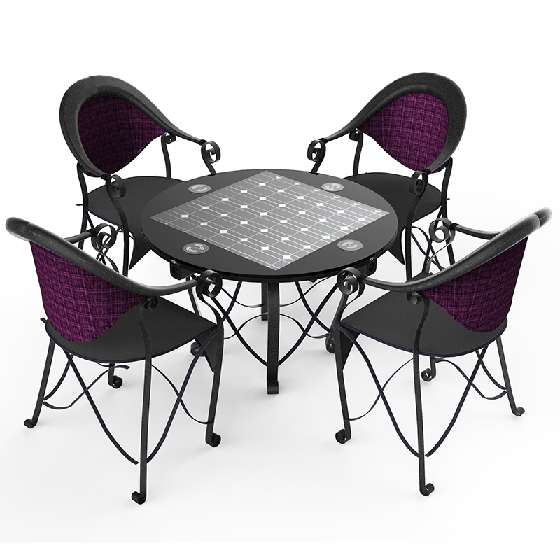 Smart Coffee Table per ristorante / hotel / bar Mobili per esterni a energia solare