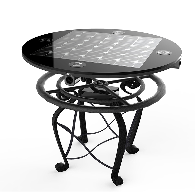 Smart Coffee Table per ristorante / hotel / bar Mobili per esterni a energia solare