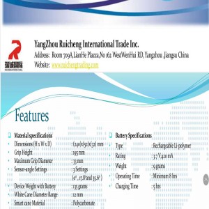 bastone da passeggio pieghevole in alluminio intelligente per persone cieche caldamente