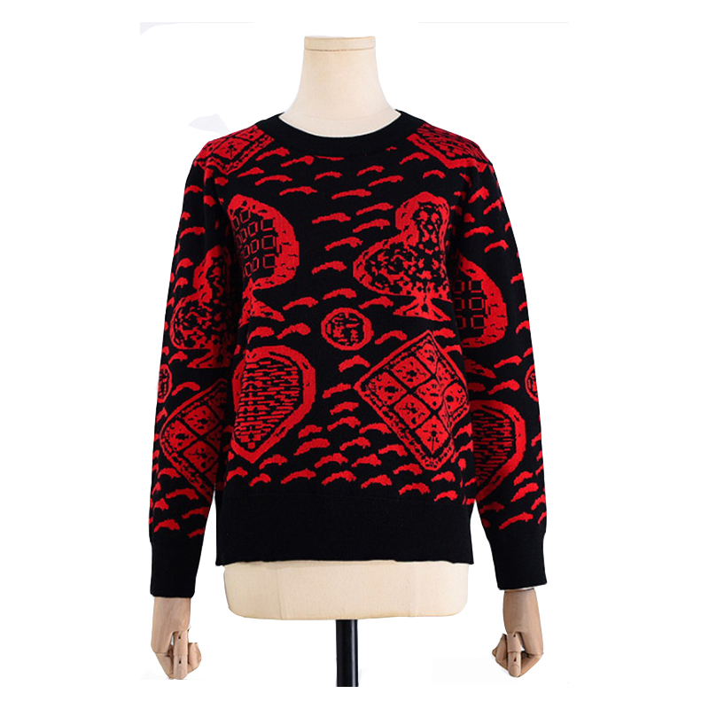 2019 Spun Cotton Poker Jacquard In Stock Pullover Maglioni con logo personalizzato