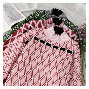 Abito maglione lavorato a maglia mezza manica Plus donna