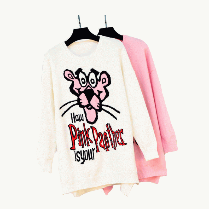 2019 Ultimo maglione design maglia rosa jacquard signore maglione lavorato a maglia