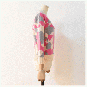 Maglieria pullover pullover di jacquard caldi in misto lana stile coreano