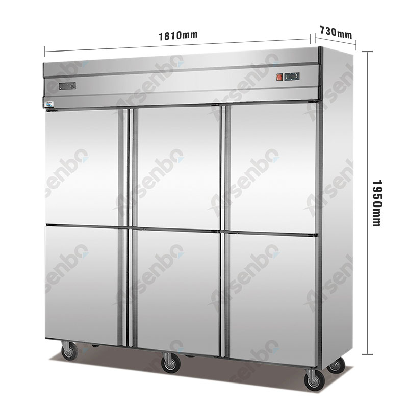 Eco-friendly Verticale cucina commerciale frigorifero e congelatore ciclo di raffreddamento ad aria