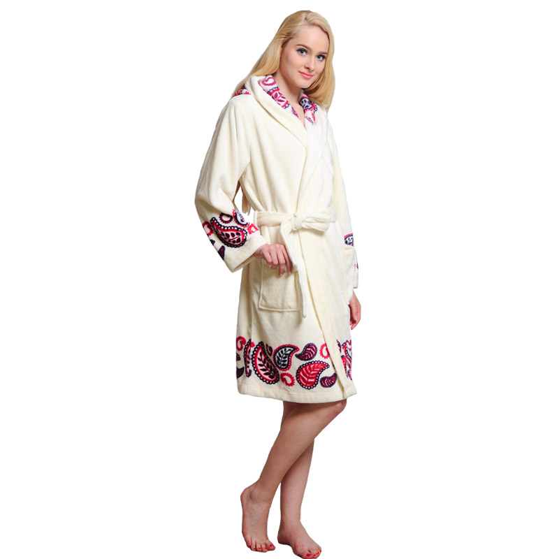 Donne Posizione Stampata Robes Flanella Fleece Pigiama Donna Pigiama con cappuccio