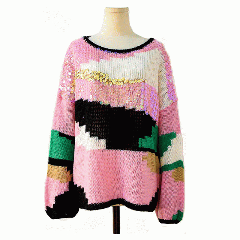 2019 Fatti a mano in paillettes cucite a mano con ricami in mohair invernale