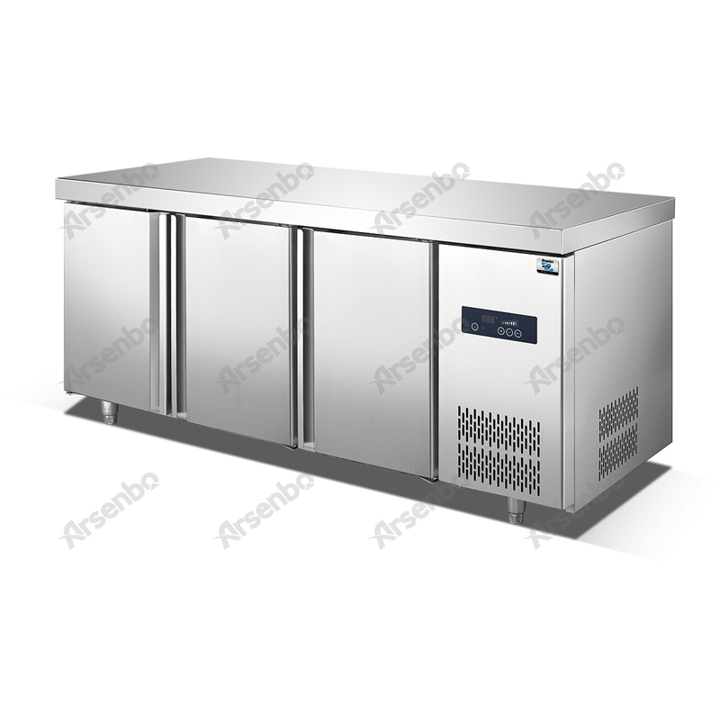 Design commerciale di lusso cucina sottopiano congelatore frigorifero worktable suitalbe per pentole da 400 * 600mm