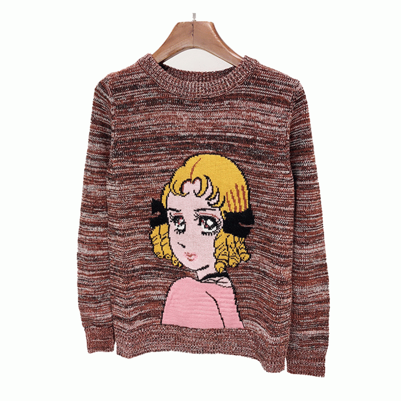 Maglioncino Pullover da donna in lana intarsiata grazioso con design personalizzato OEM u0026 ODM lavorato a maglia