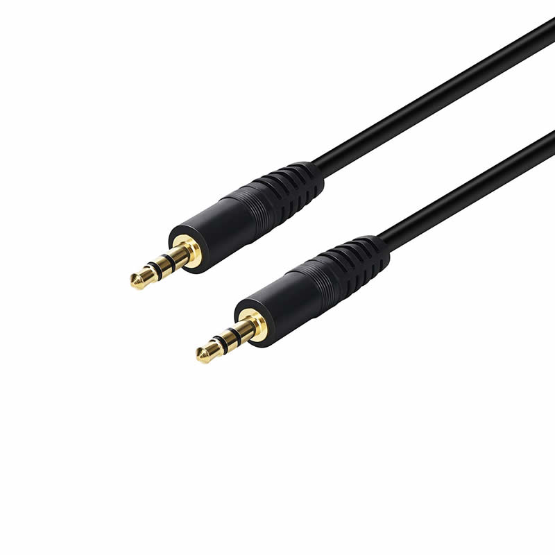 Cavo audio stereo da 3,5 mm AUX maschio-maschio Cuffie ausiliari Cavo MP3 PC - 6 piedi placcato oro