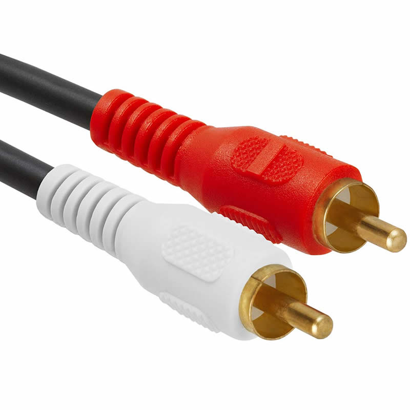 Cavo adattatore audio stereo maschio RCA da 3,5 mm a 2 vie