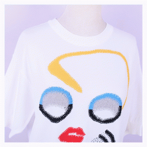 Maglioni a maglia sottile jacquard rossi personalizzati