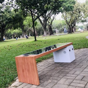 Solar Products Trending 2019 Panchina per parco posteriore Smart Street Furniture