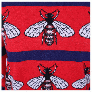 Maglioni di pullover lavorato a maglia spessa donna Bees OEM Bees Jacquard Fabbrica a maglia di Dongguan