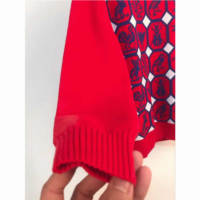 Maglioncino lavorato a maglia da donna in jacquard con cucitura a maglia in jacquard invernale