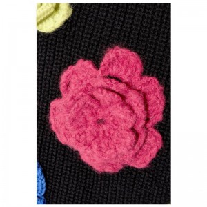 Maglioni di pullover invernali a maglia a collo alto in lana fatti a mano da donna a collo alto