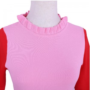 2018 Summer Cowl Neck a manica corta da donna, due pezzi, abito lavorato a maglia