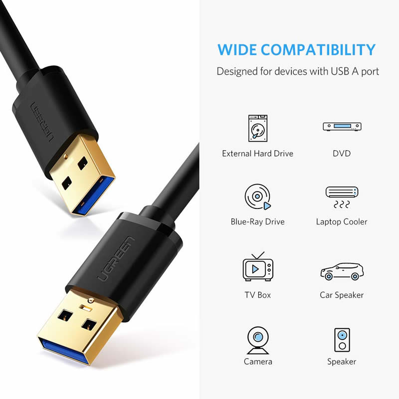 Cavo USB da 3,0 A a A Tipo cavo maschio-maschio per custodie per disco rigido per trasferimento dati