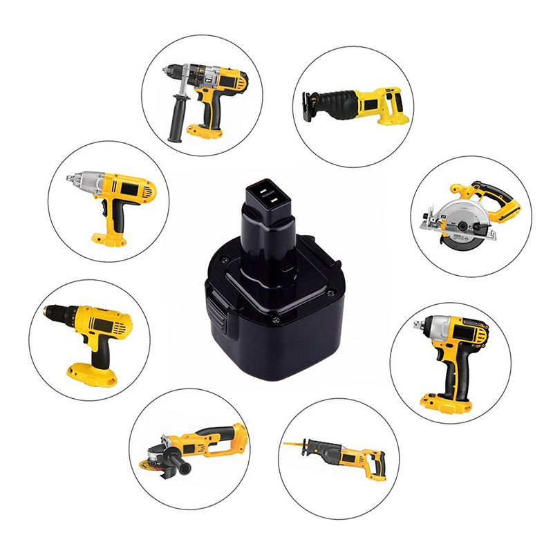 Batterie Ni-Mh 9.6V 2000mAh con batteria di ricambio per Dewalt DE9062, DW9061, DW9062