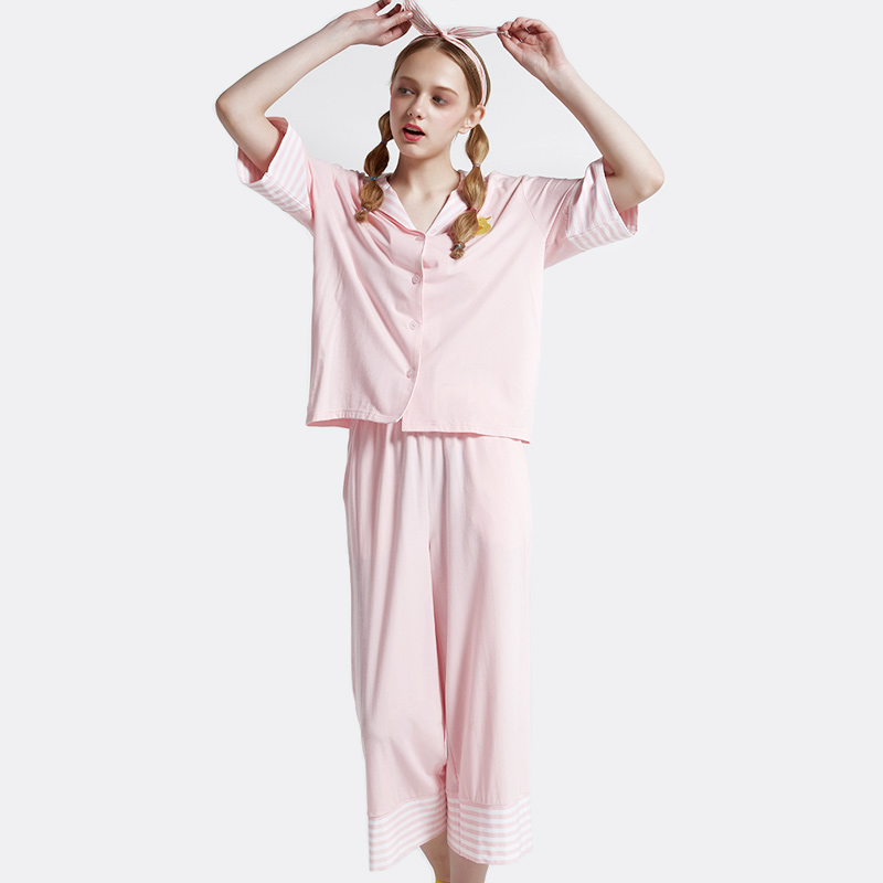 Set pigiama Single Jersey in cotone e elastan
