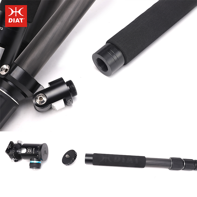 DIAT CM324A KH30Q monopiede professionale rimovibile flessibile in fibra di carbonio puro per fotocamera