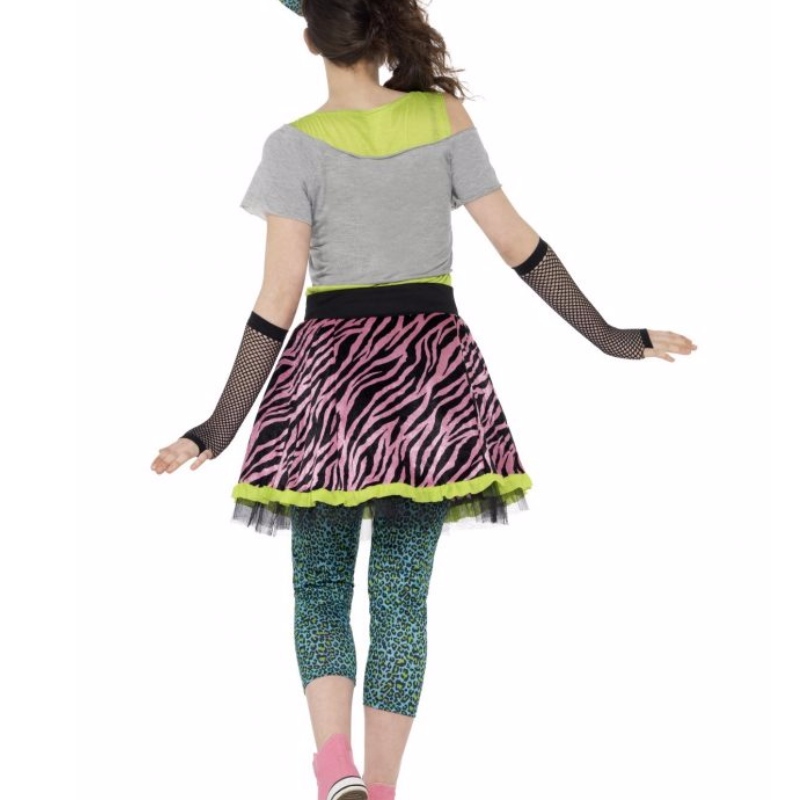 Ragazze dei bambini Ritorno a 80s Wild Child Costume Dress Gonna Shirt all'ingrosso