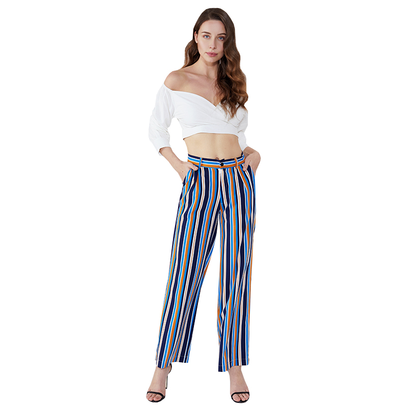2019 Donne Fancy New Design Stripe Girls Fashion Pant