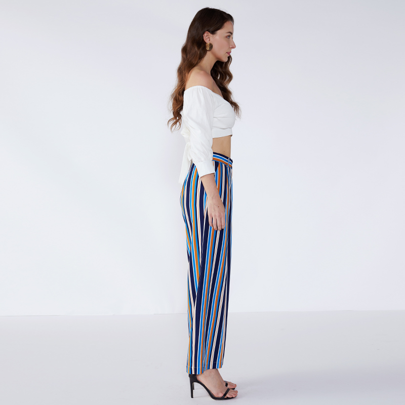 2019 Donne Fancy New Design Stripe Girls Fashion Pant