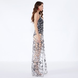 Maxi abiti da sera trasparenti sexy trasparenti con fili sottili JCGJ190315078