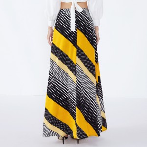Gonna lunga Maxi in chiffon lungo di tendenza con frange in stile indiano
