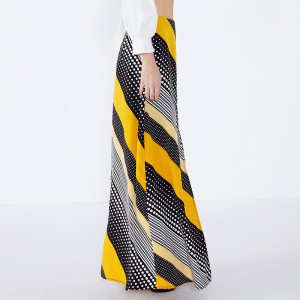 Gonna lunga Maxi in chiffon lungo di tendenza con frange in stile indiano