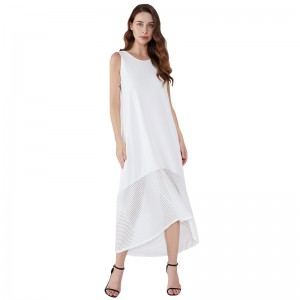 Roupas Femininas Abito in pizzo bianco per donna