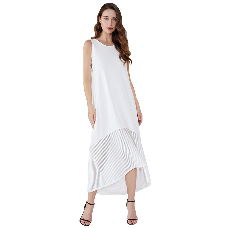 Roupas Femininas Abito in pizzo bianco per donna