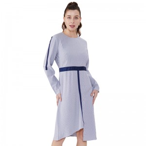 Abito da donna a manica lunga con stampa a manica lunga da donna. Abito JSW2832