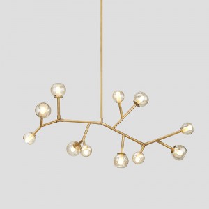 Semplice Personalità Ferro in vetro Soggiorno Sala da pranzo Lampadario hotel Km2149