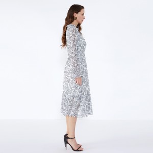 Maxi animali stampati Frock Design a maniche lunghe per uomo