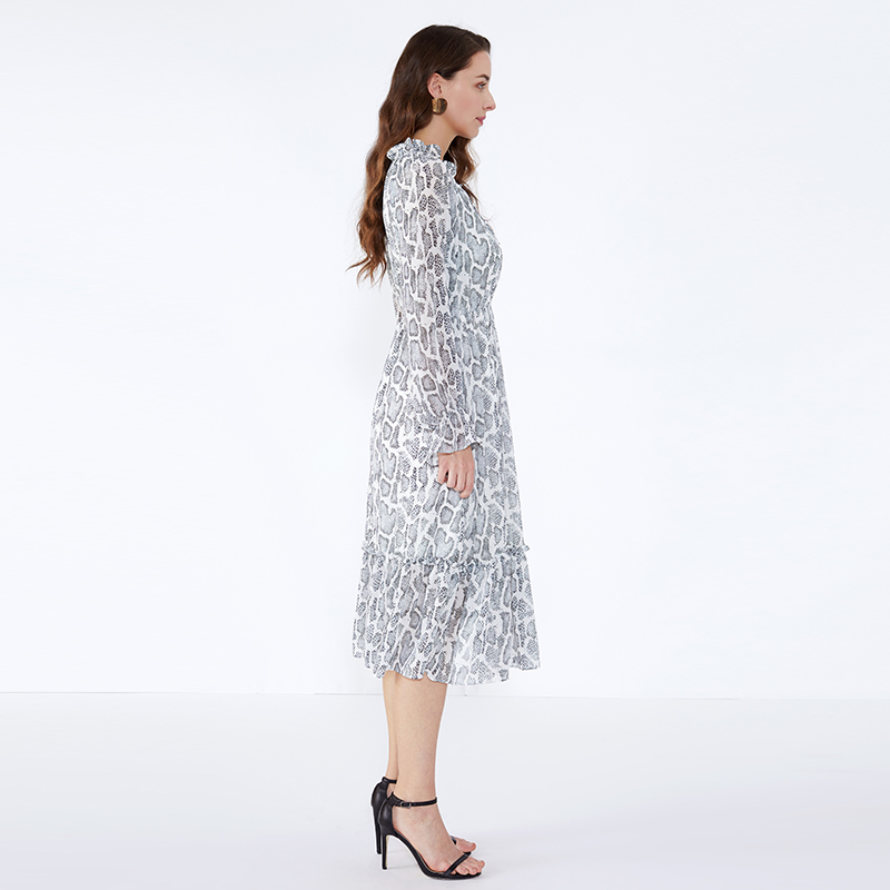 Maxi animali stampati Frock Design a maniche lunghe per uomo