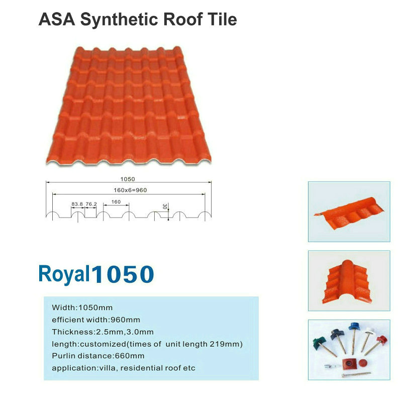 Royal1050 Nuova fabbrica di lastre per tetti in resina sintetica ASA