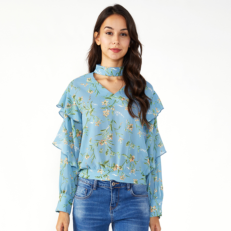 Top e camicette in chiffon per donna