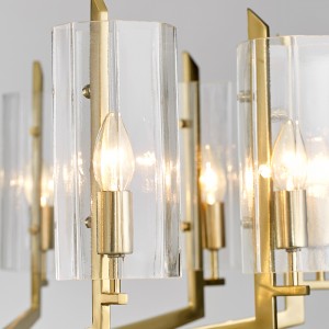 Lampadario atmosferico di lusso moderno Nordic Metal Glass Km2132