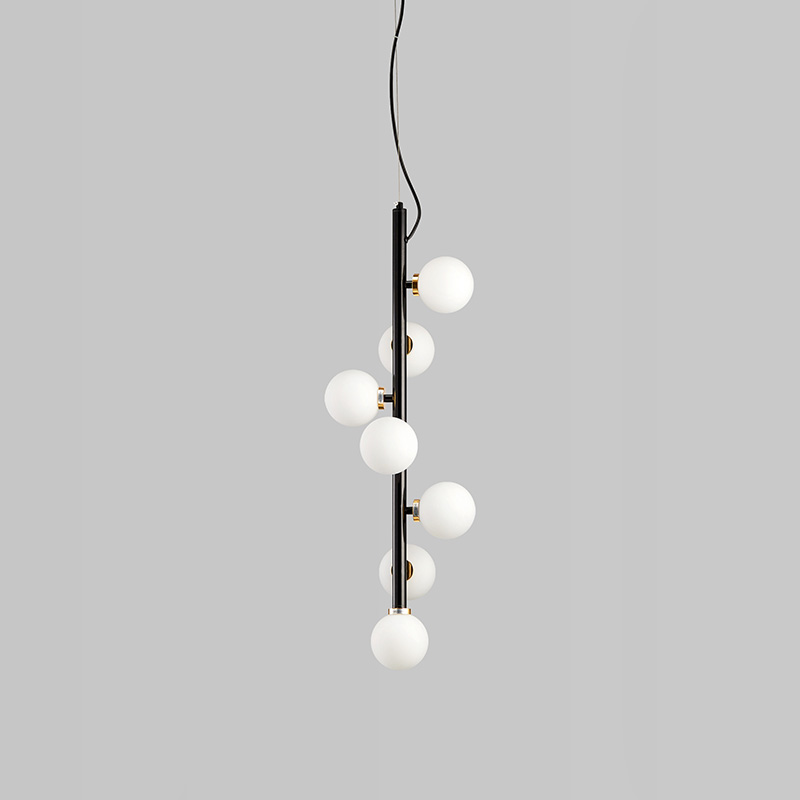 New Modern Minimalist Atmosphere Metal Glass Chandelier Km2135