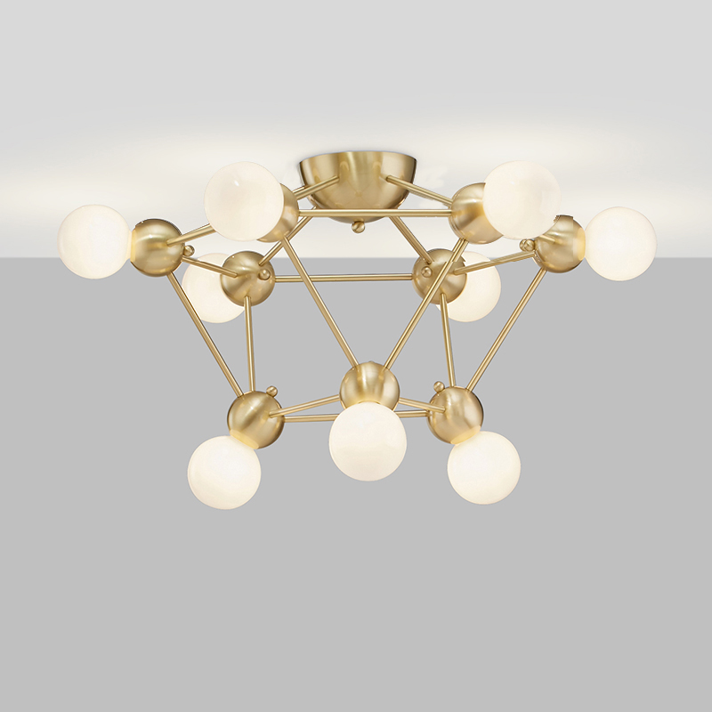 New Glass Simple Art Metallo Personalità Lampadario moda Km2134