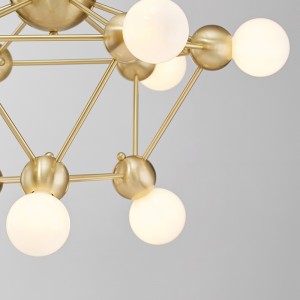 New Glass Simple Art Metallo Personalità Lampadario moda Km2134