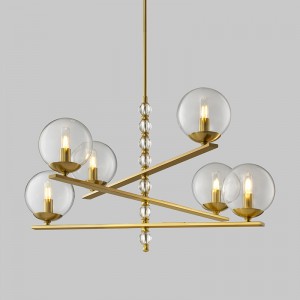 Lampadario a sfera in vetro moda Km2131