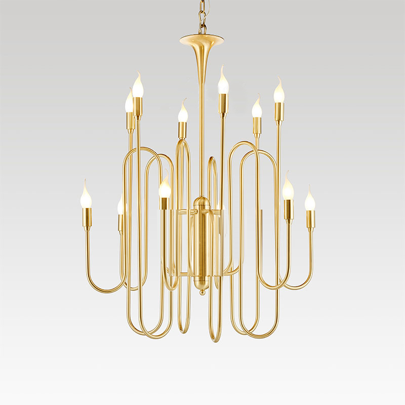 Semplice Nordic Creative Iron Hotel Home Chandelier Km2124