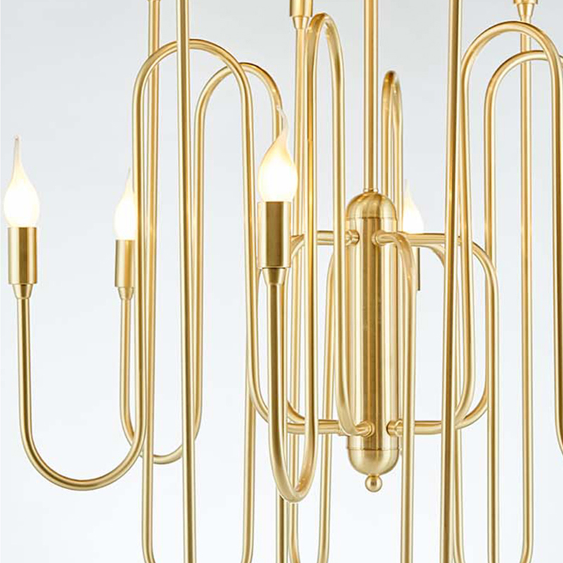 Semplice Nordic Creative Iron Hotel Home Chandelier Km2124