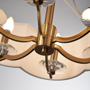 Moderno lampadario minimalista rotondo studio camera da letto km2119