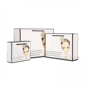 Logo personalizzato stampato con manico in sacchetto di carta all'ingrosso