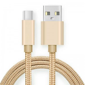 Cavo briadato in nylon da tipo C a USB