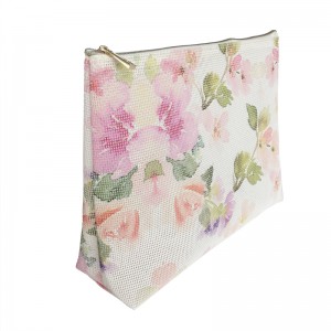 Sacchetto cosmetico in mesh PVC popolare e fasion