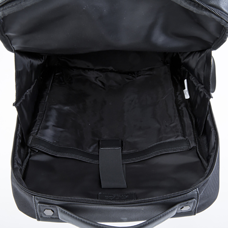 Nylon 18SA-6975M con zaino per laptop da viaggio impermeabile in PU, supporto posteriore in EVA di alta qualità con supporto per accessori bagagli